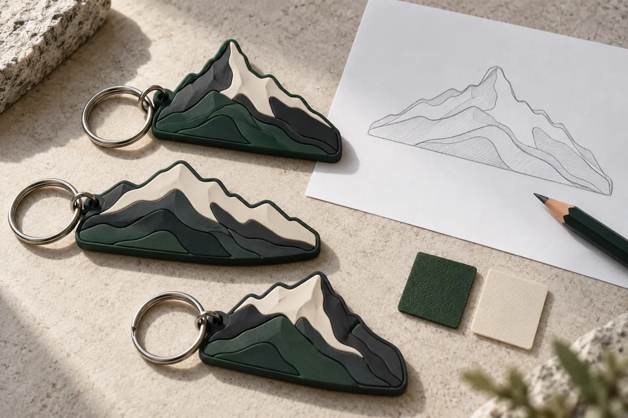 Portachiavi in PVC: dal disegno alla forma